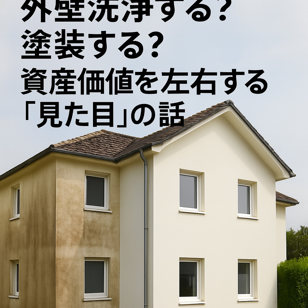 売却前に外壁洗浄する？塗装する？資産価値を左右する”見た目”の話